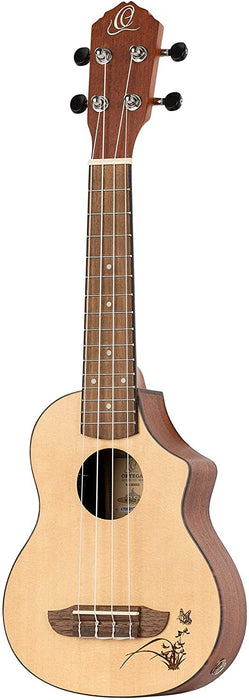 Ortega Guitars 6 String Bonfire Series Guitarlele, Right-Handed, Acoustic, (RGL5)