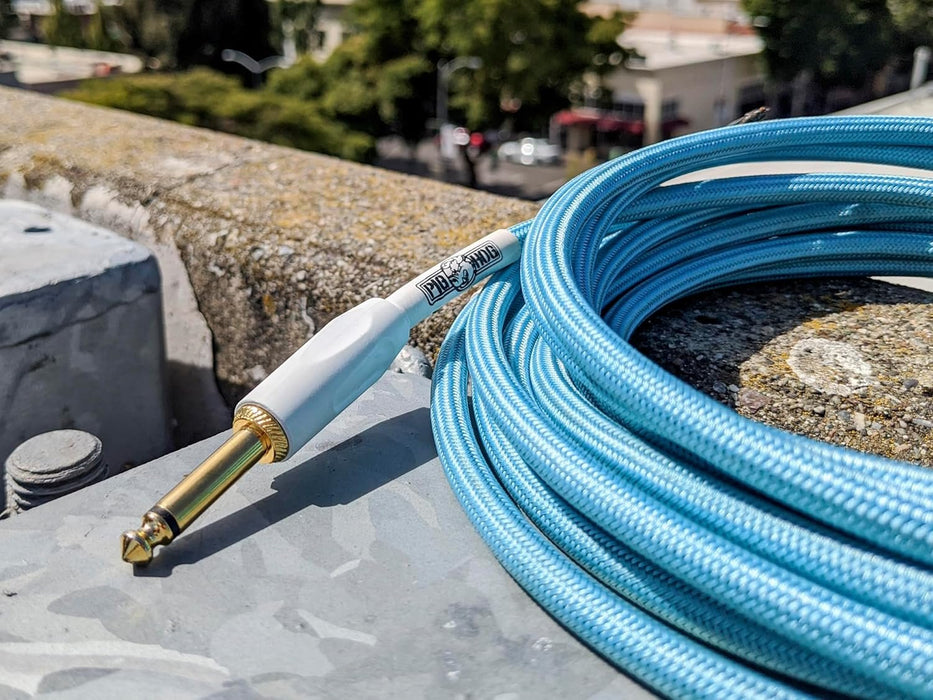 Pig Hog 1/4" Daphne Blue Guitar Instrument Cable - 10 Feet (PCH10DB)