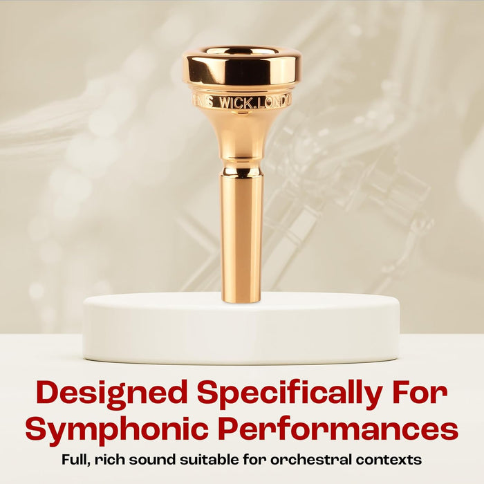 Denis Wick Classic Trombone Mouthpiece Silver Plated, 5880-12CS - V-Type Design for Balanced Tone & Smooth Response - Small Shank Fitting Trombone Accessory 24.7 x 6.5 x 6.1mm