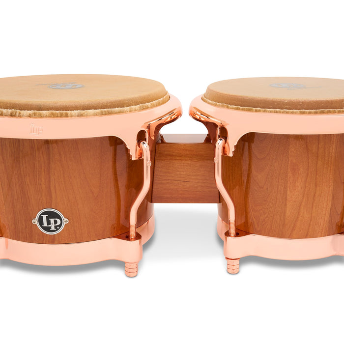 Latin Percussion Limited Cherry Bongos - 7.25" & 8.625" Natural Rawhide Heads