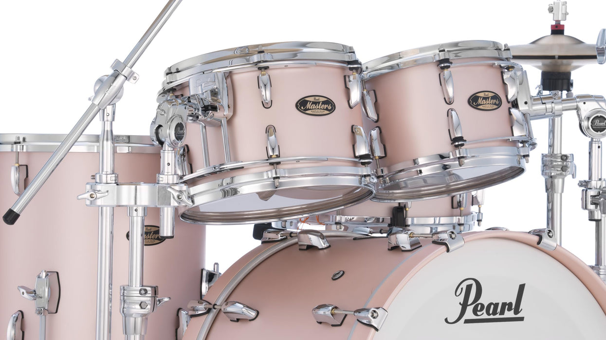Pearl Masters Maple Gum 4-Piece Shell Pack Drum Kit - 22/16/12/10 - Satin Rose Gold
