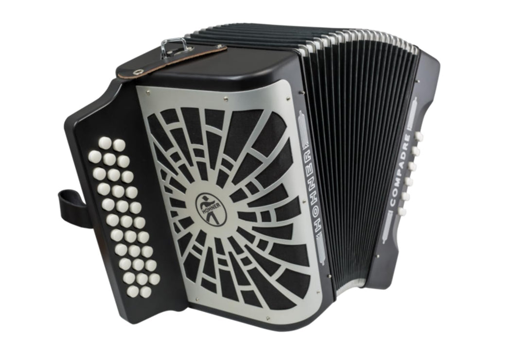 Hohner Compadre Diatonic Accordion - Keys of GCF (SOL) - Black