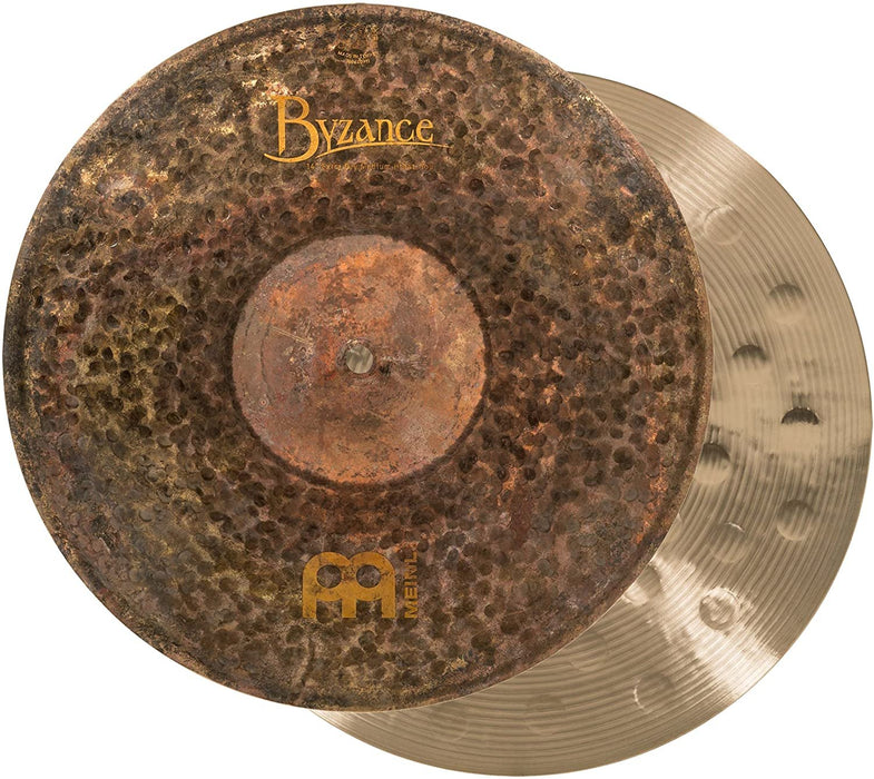 Meinl Cymbals Byzance 14" Dual Hihats, Pair — MADE IN TURKEY — Hand Hammered B20 Bronze, 2-YEAR WARRANTY, B14DUH