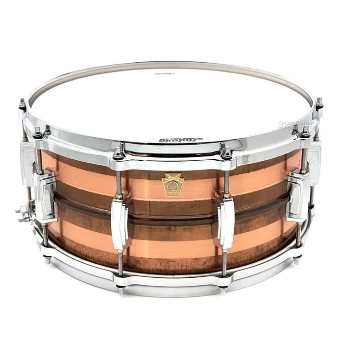 Ludwig Striped Copper Snare Drum - 6.5 inches x 14 inches, Raw