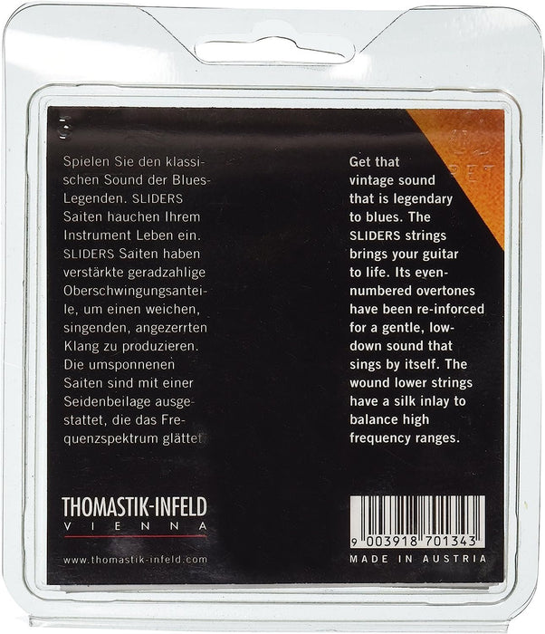 Thomastik-Infeld SL109 Electric Guitar Strings, Sliders Blues 6 String Set with Round Wound Nickel E, B, G, D, A, E Set