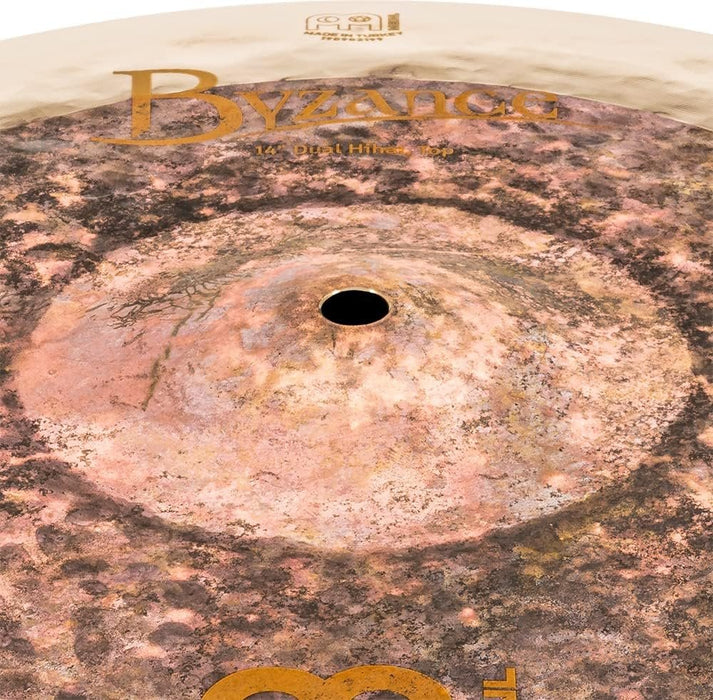 Meinl Cymbals Byzance 14" Dual Hihats, Pair — MADE IN TURKEY — Hand Hammered B20 Bronze, 2-YEAR WARRANTY, B14DUH