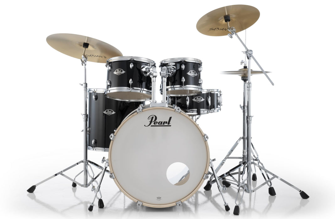 Export 5 Piece Shell Pack 20/14/12/10/14 Jet Black with Hardware (Cymbals Sold Separately)