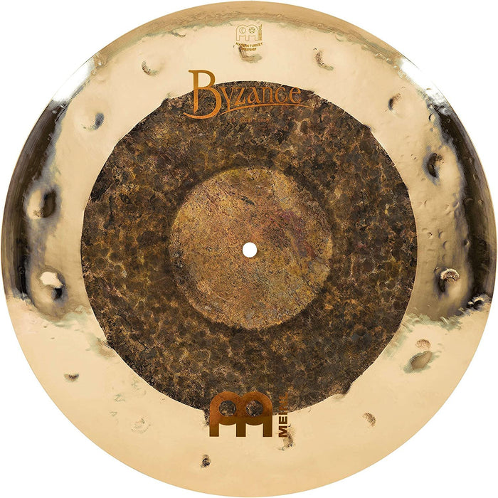 Meinl Cymbals Byzance 18" Dual Crash — MADE IN TURKEY — Hand Hammered B20 Bronze, 2-YEAR WARRANTY, inch (B18DUC)