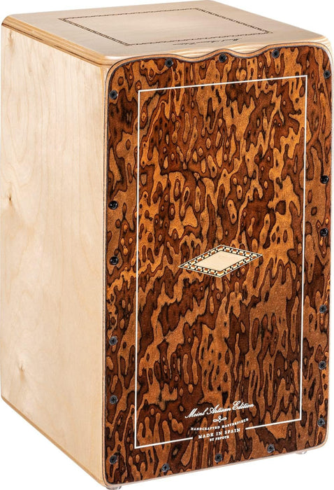 Meinl Artisan String Cajon with Canyon Burl Frontplate / Baltic Birch Body - MADE IN SPAIN - Seguiriya Line, 2-YEAR WARRANTY (AESELCB)