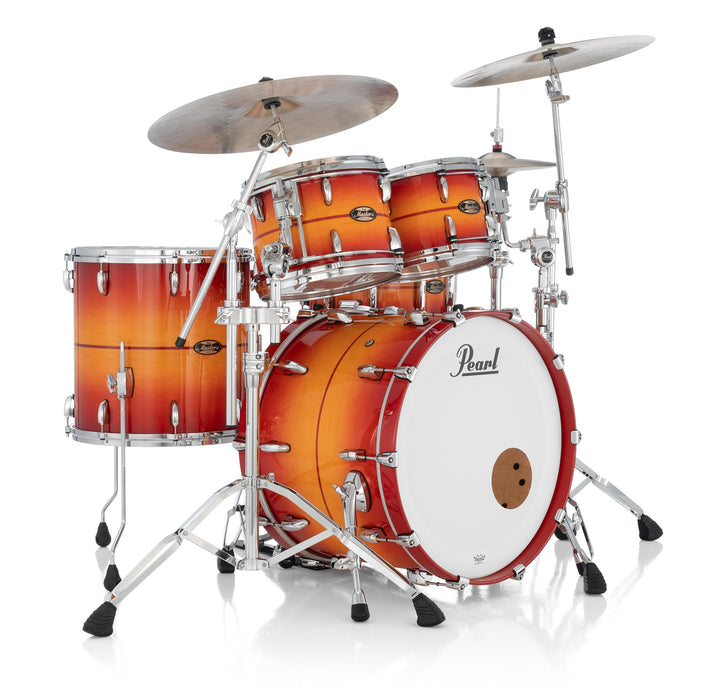 Pearl Masters Maple Gum 4 Piece Shell Pack, Sunburst W/Redstripe (MMGC924XESPL/C857)