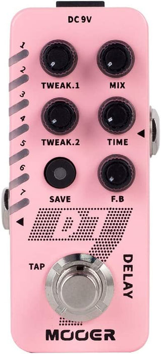 MOOER R7 Reverb 7 Different, Rich and Classic Reverb Types from the Church to Cave Reverb in a Compact Metal Shell with High Cut, Low Cut, Trail On Function…