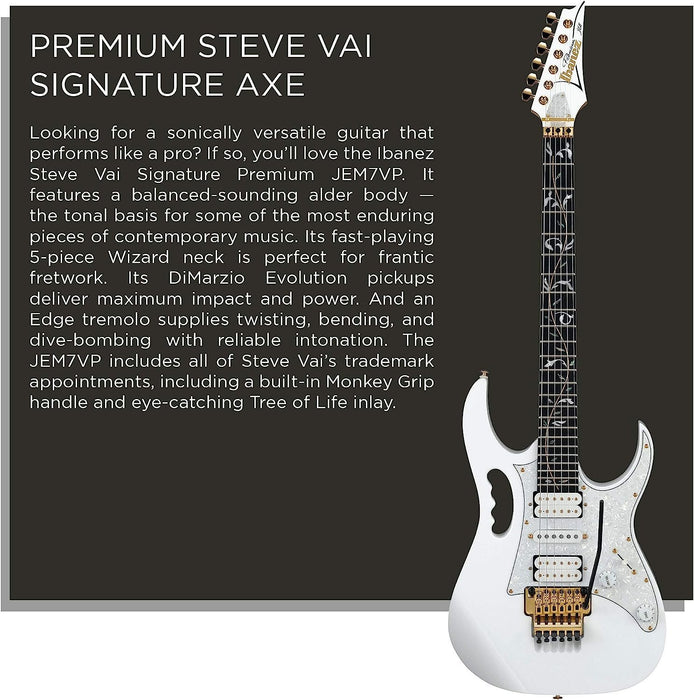 Ibanez Steve Vai Signature Premium - White (JEM7VP)