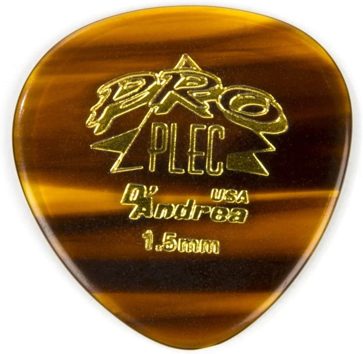 D'Andrea PRO-385 Pro Plec 1.5mm Guitar Pick with Shell Finish (12 Piece, Large Round)