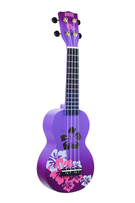 Mahalo Designer Series MD1HB Soprano Ukulele, Blue Burst with Gig Bag