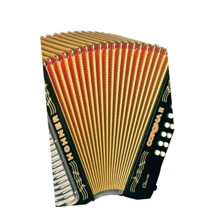 Hohner 3523FB Corona II Classic Accordion (FBEb Keys, Jet Black)