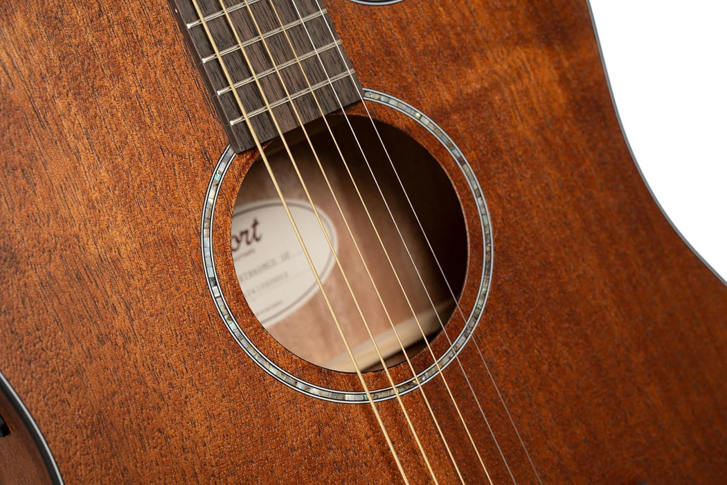 Cort EARTH60MCEOP Earth 60 Mahogany Acoustic-Electric Guitar Open Pore