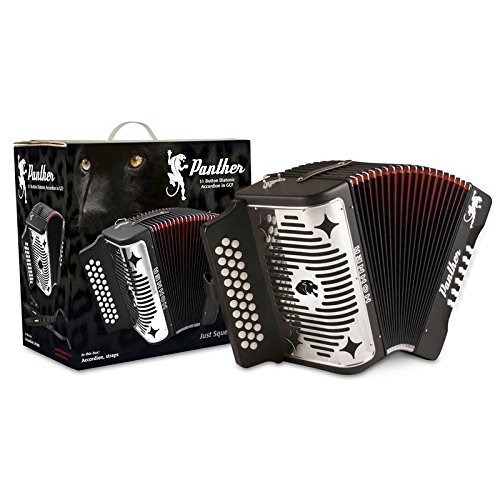 Hohner Panther GCF 3-Row Diatonic Accordion - Black (3100GB)