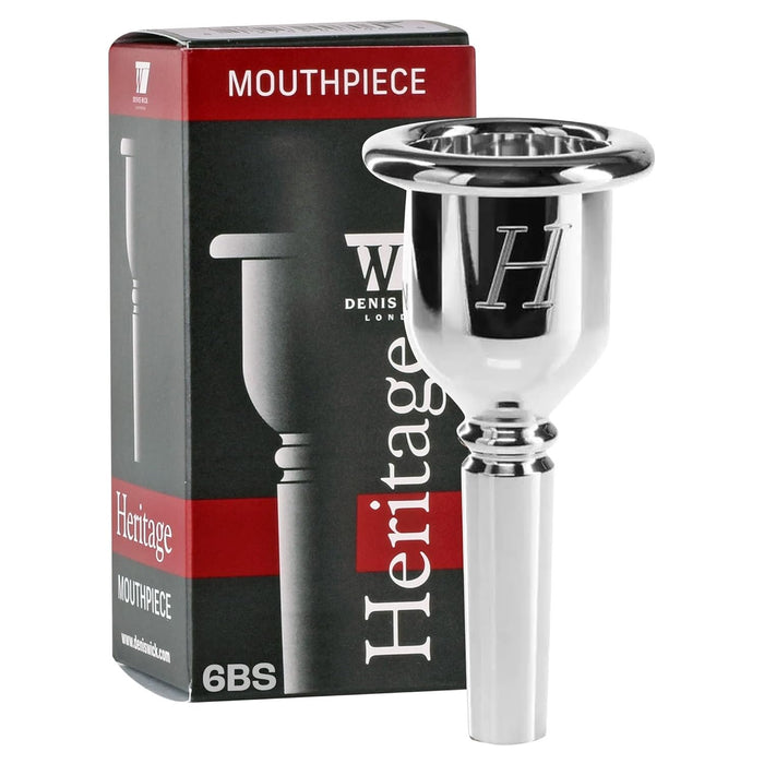 Denis Wick - Heritage Trombone Mouthpiece, Silver Plated, 6BS