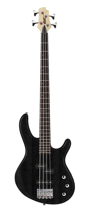 Cort Action PJ Electric Bass Guitar, Open Pore Black