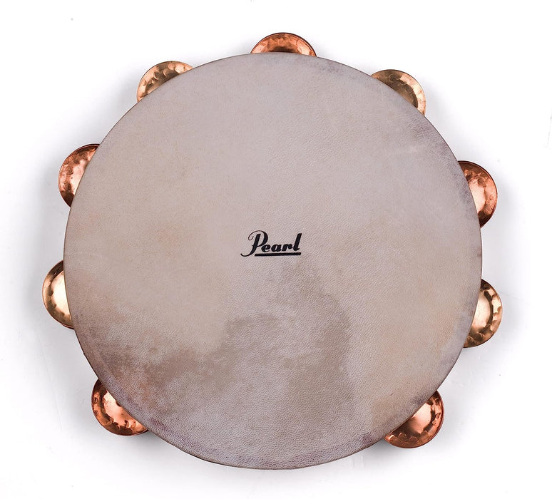 Pearl German Silver Double Row Orchestral Tambourine (PETM1018GS)