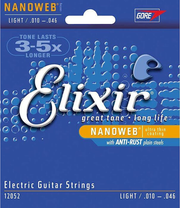 Elixir 12052 Electric Nano Light 10-46 (3 Pack Bundle)