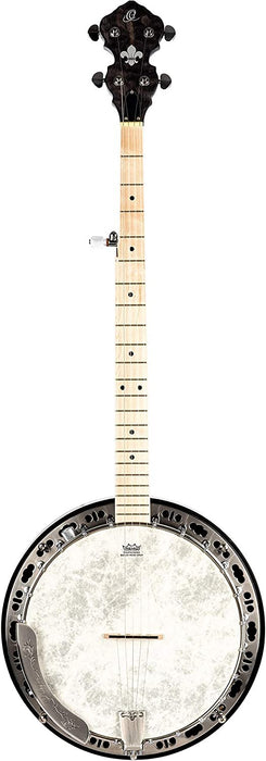 Ortega Guitars Falcon Series 5-String Quilted Maple Resonator Acoustic-Electric Banjo w/Bag, Right (OBJE400TCO)