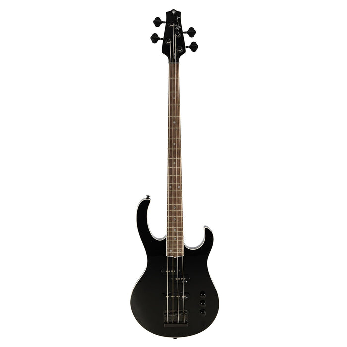 H. Jimenez 4 String Bass Guitar With Deluxe Padded Gig Bag -  Glossy Black (LBS4-BK)