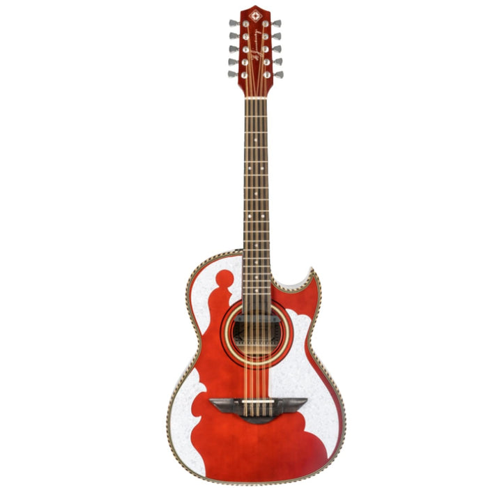 H. Jimenez 10-String Acoustic-Electric El Patron Bajo Quinto - Red (LBQ4ETR)