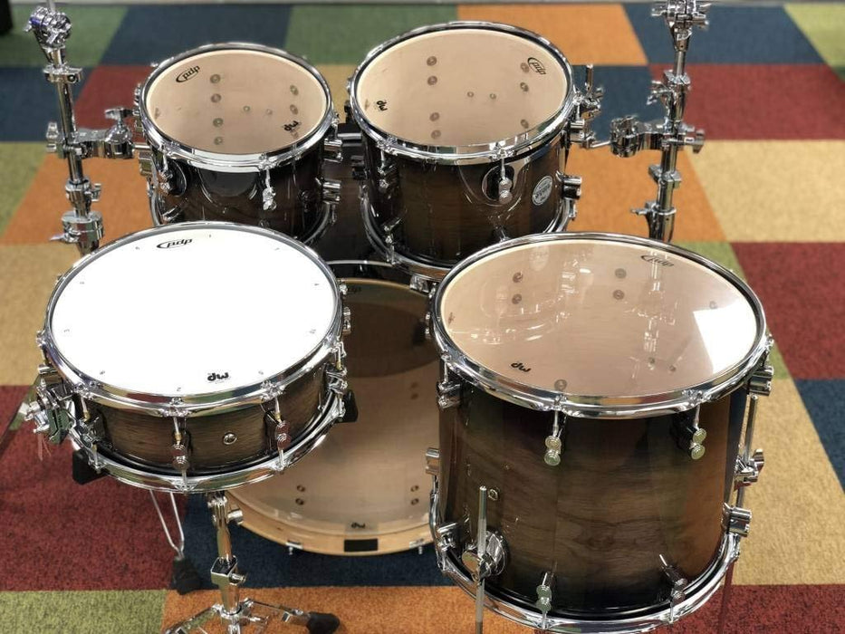 Pacific by DW 5-Piece Concept Maple Exotic Shell Pack (Charcoal Burst over Walnut) (PDCMX2215WC)