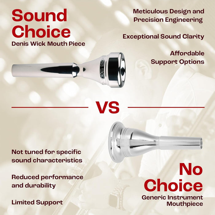 Denis Wick Classic Trumpet Mouthpiece, Silver Plated, 5882-3C - Barrel Backbore to Enhance Your Performance with a Clear Superior Sound, Precision, Response & Comfort - 16.75 x 5.05 x 3.7mm