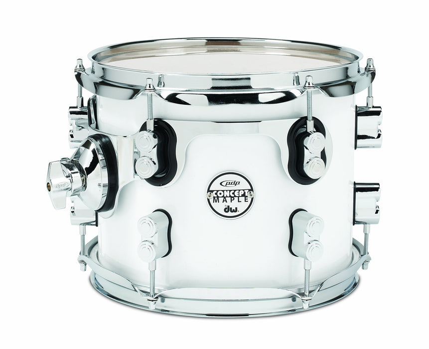 Pacific Drums PDCM0810STPW 8 x 10 Inches Tom with Chrome Hardware - Pearlescent White