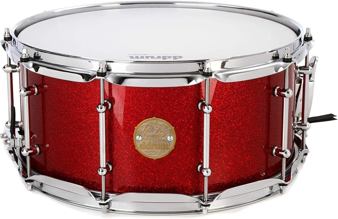 ddrum Dios Maple Snare Drum - 6.5 x 14 inch - Red Cherry Sparkle
