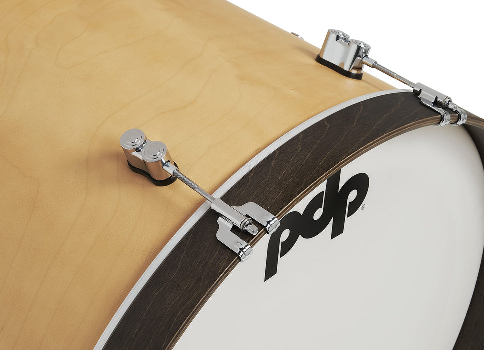 Pacific Drums & Percussion Set Concept Classic 3-Piece w/26 Kick, Natural with Walnut Hoops Drum Shell Packs (PDCC2613NW)