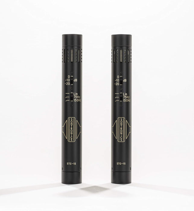 SONTRONICS STC-1S Pencil Condenser Microphone Pair - Black - Lifetime Microphone Warranty