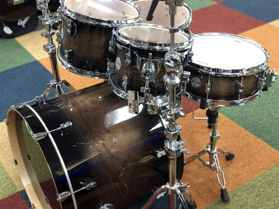 Pacific by DW 5-Piece Concept Maple Exotic Shell Pack (Charcoal Burst over Walnut) (PDCMX2215WC)