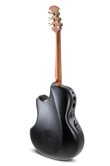 Ovation Celebrity Elite Deluxe Electric Acoustic Guitar Solid Spruce Top - Black Satin (CDX40-5-G)