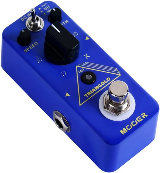 MOOER TRIANGOLO Guitar Micro Tremolo Pedal with 3 Selectable Wave Forms, 5 Different Sub Division Values, Guitar Gigging Effects Pedal