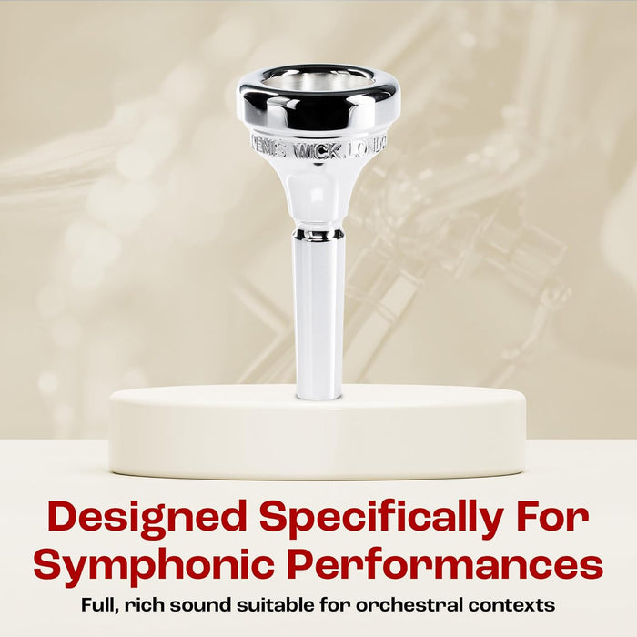 Denis Wick Classic Euphonium Mouthpiece Silver Plated, 5880E-6BM - Medium Backbore for Balanced Airflow & Tone - Medium Shank Fitting Euphonium Accessories for Easy Articulation 25.4 x 6.26 x 7.12mm