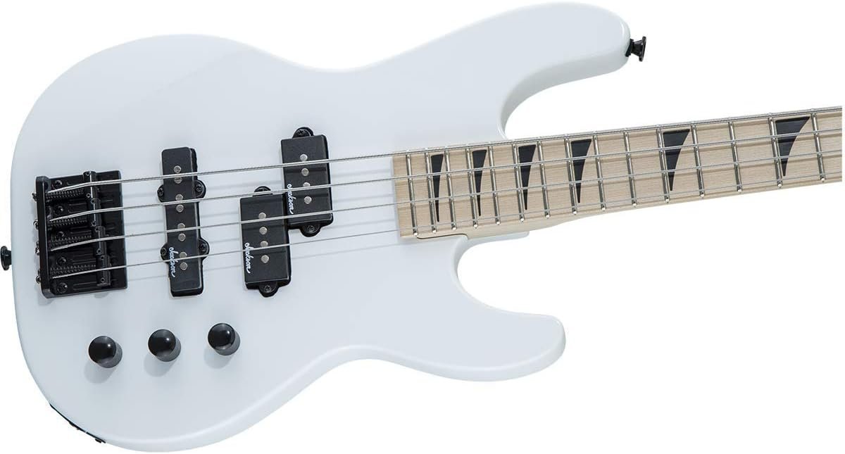 Jackson JS Series Concert Bass, Minion 4-String Maple - Snow White (JS1XM)