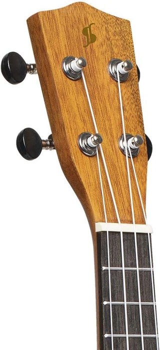 Stagg Tiki series soprano ukulele with sapele top, OH finish, with black nylon gigbag