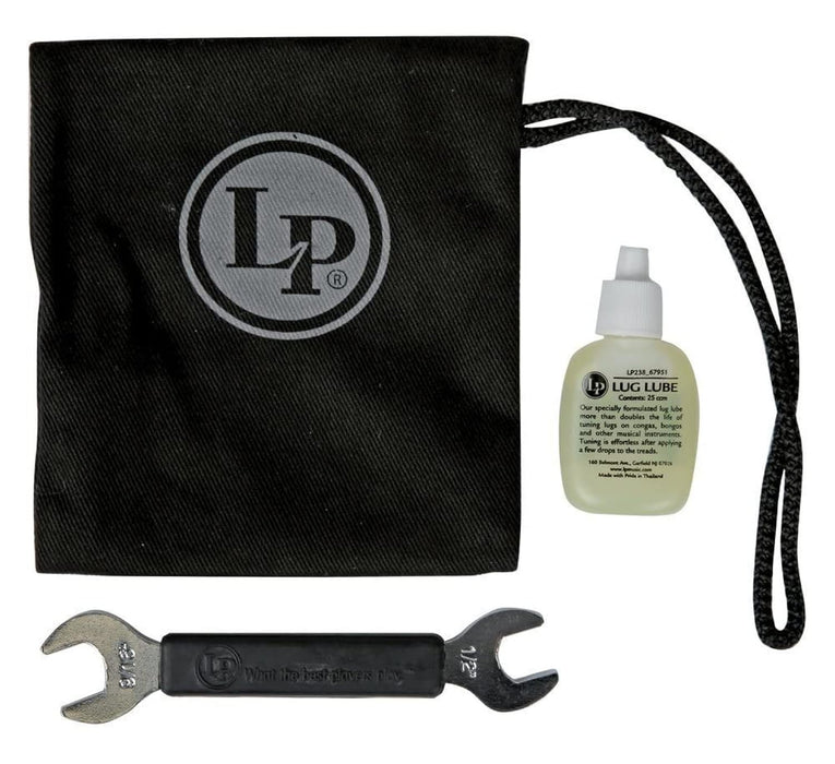 Latin Percussion Tension Hook & Tuning Screw Accessories Accessory Pouch Pro with LP227A Tuning Key & LP238 Lug Lube LP227E