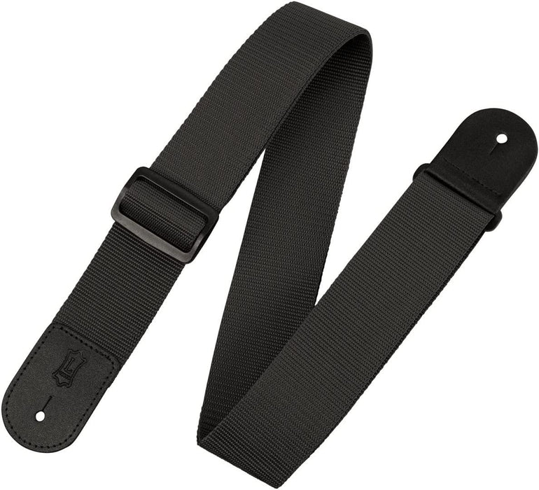 Levy's Leathers 2" Polypropylene Guitar Strap with Polyester Ends and Tri-glide Adjustment. Black (M8POLY-BLK)