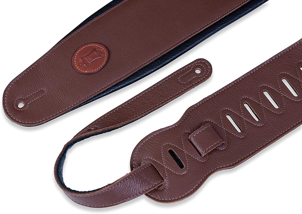 Levy's Leathers MSS2-4-BRN 4 Garment Leather Signature Series Guitar Strap,Brown