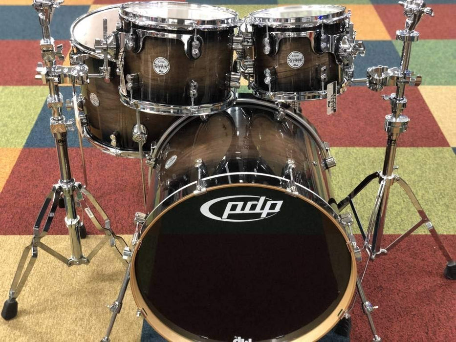 Pacific by DW 5-Piece Concept Maple Exotic Shell Pack (Charcoal Burst over Walnut) (PDCMX2215WC)