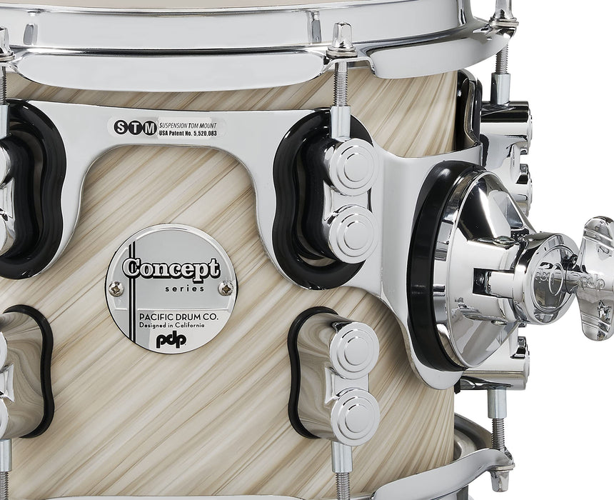 Pacific Drums & Percussion Drum Set Concept Maple 5-Piece, Twisted Ivory Shell Pack (PDCM2215TI)