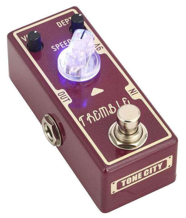 Tone City Tremble Tremolo Mini Guitar Effects Pedal - Compact Tremolo Effect Processor