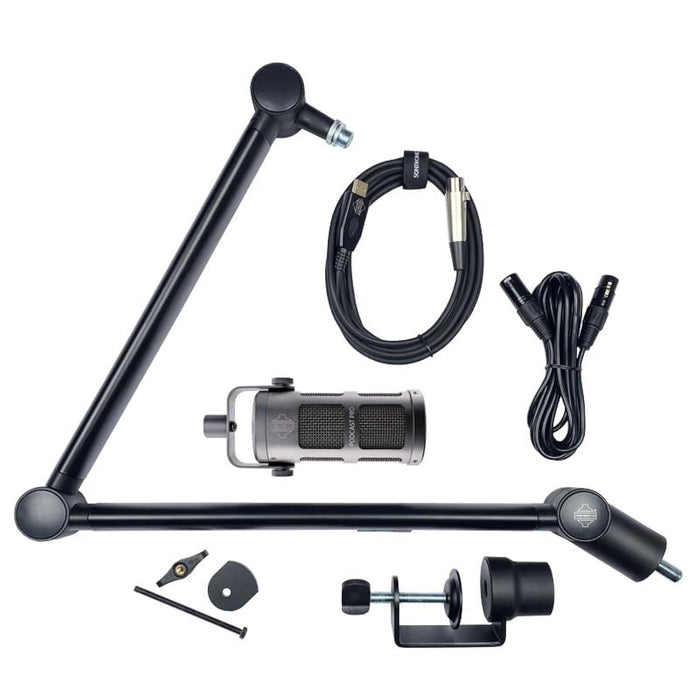 Sontronics Voicecasting Pack - Podcast/Streaming/Broadcast Microphone Set, Grey