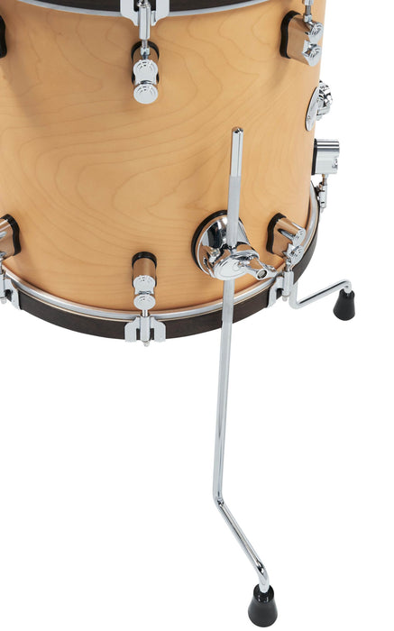 PDP Concept Classic 3 Pc Shell Pack with 20" Kick Natural Finish with Walnut Hoops