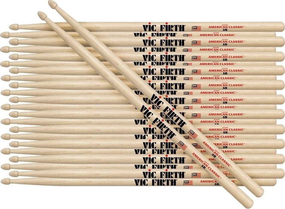 Vic Firth 12-Pair American Classic Hickory Drumsticks Nylon 5A