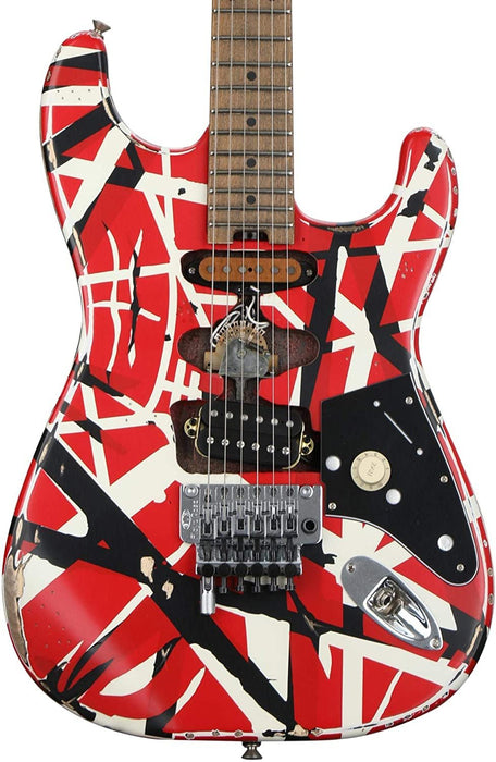 EVH Striped Series Frankenstein Relic - Red/Black/White